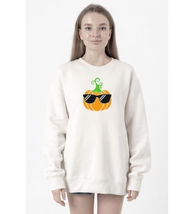 Cool Pumpkin Beyaz Kadın 2ip Sweatshirt