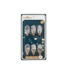 Oval 6'li Metal Yapışkanlı Askı
