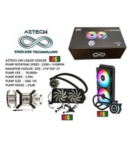 AZTECH 240mm LIQUID COOLING AZ240-1B ARGB Sıvı Soğutmalı AM5-1851p İşlemci Fanı