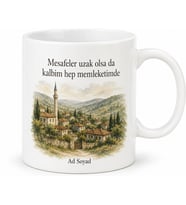 Kişiye Özel Gurbetten Memlekete Mesajlı Kupa Bardak Hediye