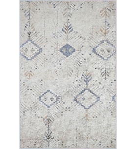Eliana Home Baskılı, Yıkanabilir Kaymaz Taban Salon Halısı LNA1761 100x150 cm (Gri)
