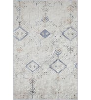 Eliana Home Baskılı, Yıkanabilir Kaymaz Taban Salon Halısı LNA1761 100x150 cm (Gri)