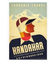 Chamonix, Fransa, Kayak Poster Tablo Ahşap Poster Dekoratif
