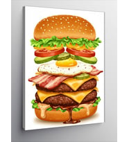 Kanvas Tablo Dev Hamburger ve Lezzet Şöleni