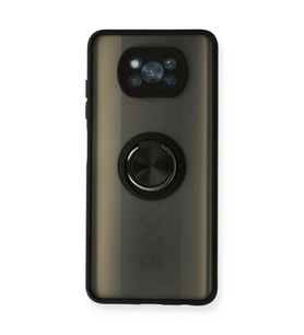 Pocophone X3 Kılıf Montreal Yüzüklü Kapak - Siyah