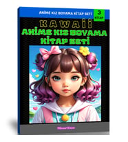 Kawaii Anime Kız Boyama Kitap Seti (2 Kitap)
