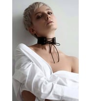 Mulvxbrf Brf02 İpli Bağlamalı Deri Choker Tasma - Brf900 (Mulvix)