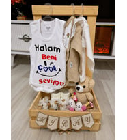 happynest boutige kırk uçurma sepeti ahşap stand