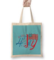 Happy İndependence Day 4th Of July Gift Celebration Patriotic Bez Çanta Uzun Saplı