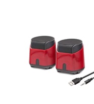 Masaüstü Hoparlör 1+1 USB + 3.5mm - Kırmızı HD6024R