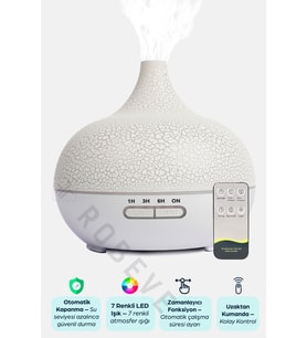 550 ml Otomatik Hava Nemlendirici ve Aroma Difüzör Beyaz