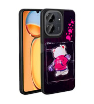 Xiaomi Poco C65 Uyumlu Kılıf Parlayan Kabartmalı İkonik Figürlü Zore Amas Silikon Kapak