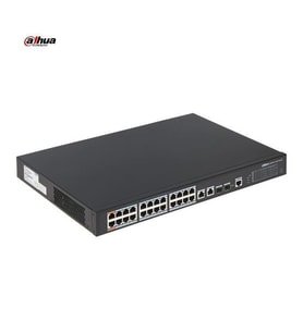 DAHUA 24port 240w FULL PoE PFS3226-24ET-240 10/100 2X UPLINK-2X SFP Yönetilemez Switch