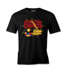 Demoliation Engineer Siyah Erkek Tshirt