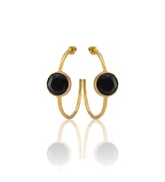 Kadir Jewellery 22 Ayar Altın Kaplama Kadın Taşlı Küpe -El İşçiliği Ve Hipoalerjenik Küpe