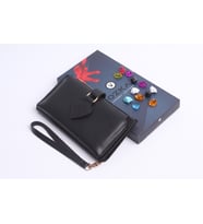Telefon Bölmeli Trend Kadın Cüzdan (Siyah)