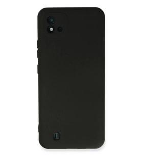 Realme C11 2021 Kılıf Nano içi Kadife Silikon - Siyah