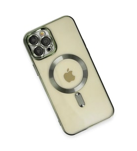 Newface iPhone 12 Pro Max Kılıf Kross Magneticsafe Kapak - Koyu Yeşil
