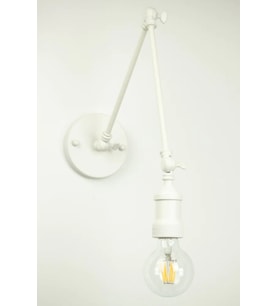 RİOLİGHT RETRO1,MODERN BEYAZ 1XE27 DUYLU ÜÇ MAFSALLI METAL AKROBAT DUVAR APLİK