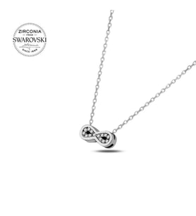 Swarovski Zirconia Taşlı Sonsuzluk Kolye
