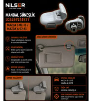 Güneşlik Tutucu Mandal Mazda 3 Mazda 6 2002-2013