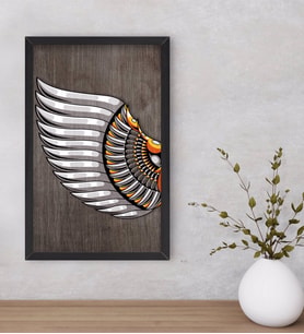 BK Home Kanat Dekoratif Ahşap Siyah Çerçeveli Tablo-1