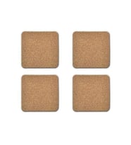 AHŞAP BARDAK ALTLIĞI 4 ADET ÇİÇEK DESEN 9x9cm