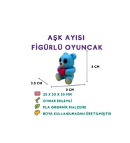 Aşk Ayısı Mavi - 3D Sevgiliye Hediye Oyuncak