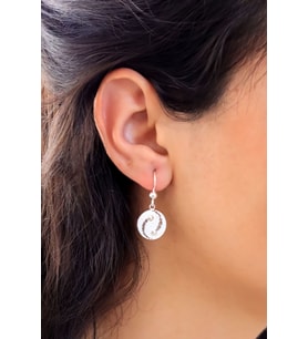 Ying Yang Model Telkari Gümüş Kadın Küpe 201020846