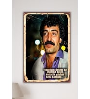 Müslüm Gürses Retro MDF Tablo , 30x20 cm 3mm MDF UV Baskı Duvar Dekoru