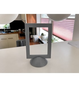 3D Baskı Modern Fotoğraf Çerçevesi - Masaüstü ve Raf Üstü Dekoratif Resimlik-Gri