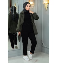 Dar Paça Kot Pantolon Siyah 6035