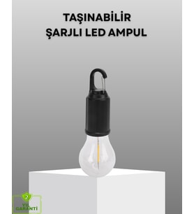 Şarjlı Kancalı Led Lamba – Kamp, Balkon Acil Durum Işığı - Lisinya