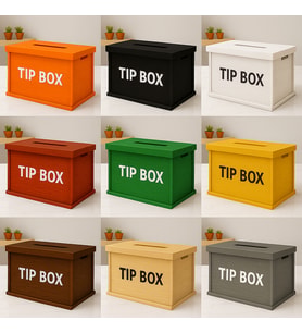 Ahşap Tip Box Bahşiş Kutusu ve Kumbara Masa Üstü Bağış Toplama Renk Seçenekli