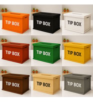 Ahşap Tip Box Bahşiş Kutusu ve Kumbara Masa Üstü Bağış Toplama Renk Seçenekli