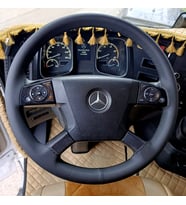 DİKİŞLİ DİREKSİYON KILIFI SİYAH DERİ SİYAH DİKİŞLİ MERCEDES ACTROS FOTODAKİ DİREKSİYONLAR İÇİN