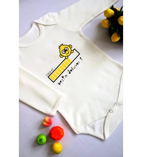 Bebek Dikkat Bezim Doluyor Baskılı Body Zıbın