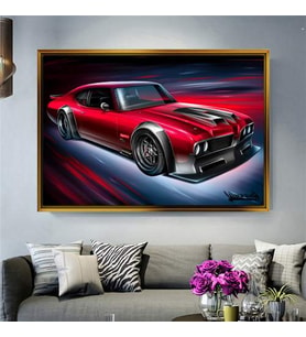 Altın Çerçeveli dekoratif tablo a455 (Gold)