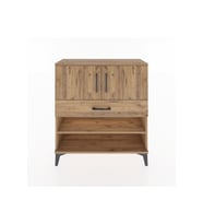 Arges Şifonyer 3 Raflı Tek Çekmeceli 2 Kapaklı 88x30x96 Çam-Çam
