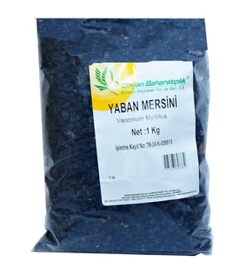 Acı Yaban Mersini Siyah Doğal 1000 Gr Paket