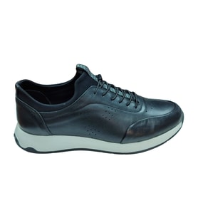 Voyager 6630 Erkek Siyah Nata (40-44) Deri Günlük Spor Ayakkabı