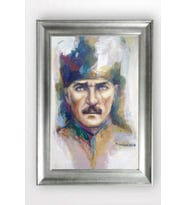 Gümüş Çerçeveli Atatürk Tablo cv1208