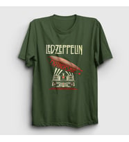 Presmono Unisex Haki Mothership Led Zeppelin T-Shirt 96150tt (Haki)
