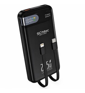 SChitec HG/PB-101 10000mAh 22.5W Hızlı Şarjlı Powerbank Type-C / Lightning Kablo Dijital Göstergeli
