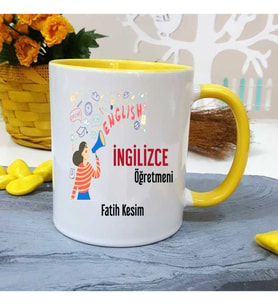 İngilizce  Öğretmenine Özel Öğretmenler Günü Hediyesi Kişiye Özel Kupa Bardak