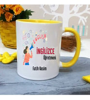 İngilizce  Öğretmenine Özel Öğretmenler Günü Hediyesi Kişiye Özel Kupa Bardak
