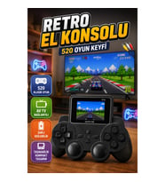 520 Oyunlu Retro El Konsolu – Şarj Edilebilir ve AV TV Bağlantılı