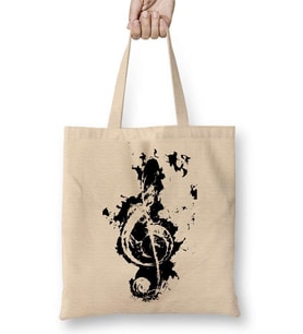 Clave De Sol Müzik Nota Bez Çanta Uzun Saplı