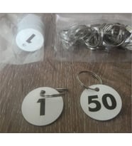 Vestiyer Numarası,Tek Taraflı, TEK TAKIM (Beyaz)
