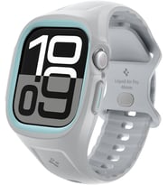 Apple Watch 46mm Seri 11/10 ile Uyumlu Kılıf & Kordon Kayış Liquid Air Pro Gray - ACS09318